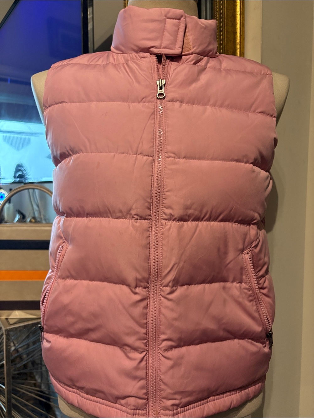 American Eagle Women's Pink Puffer Vest - Sleeveless Insulated Jacket